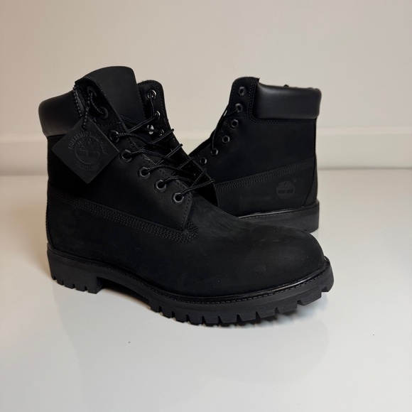 Timberland Black 6 Inch Premium Waterproof Boots Men’s Size 10.5 New - Picture 1 of 12